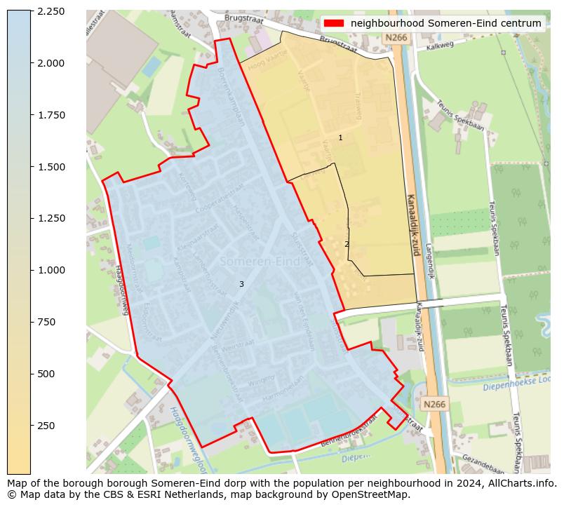 Image of the neighbourhood Someren-Eind centrum at the map. This image is used as introduction to this page. This page shows a lot of information about the population in the neighbourhood Someren-Eind centrum (such as the distribution by age groups of the residents, the composition of households, whether inhabitants are natives or Dutch with an immigration background, data about the houses (numbers, types, price development, use, type of property, ...) and more (car ownership, energy consumption, ...) based on open data from the Dutch Central Bureau of Statistics and various other sources!