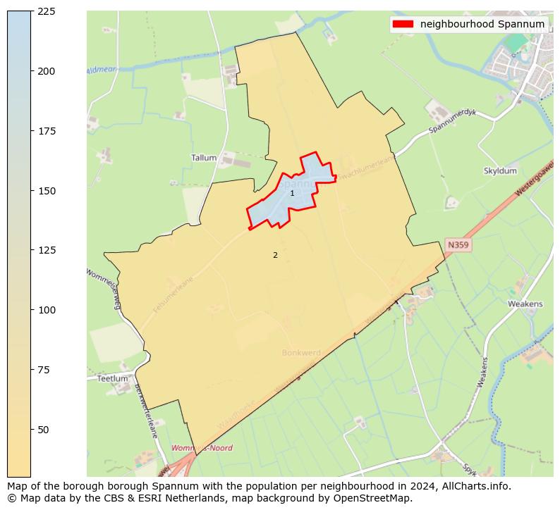 Image of the neighbourhood Spannum at the map. This image is used as introduction to this page. This page shows a lot of information about the population in the neighbourhood Spannum (such as the distribution by age groups of the residents, the composition of households, whether inhabitants are natives or Dutch with an immigration background, data about the houses (numbers, types, price development, use, type of property, ...) and more (car ownership, energy consumption, ...) based on open data from the Dutch Central Bureau of Statistics and various other sources!