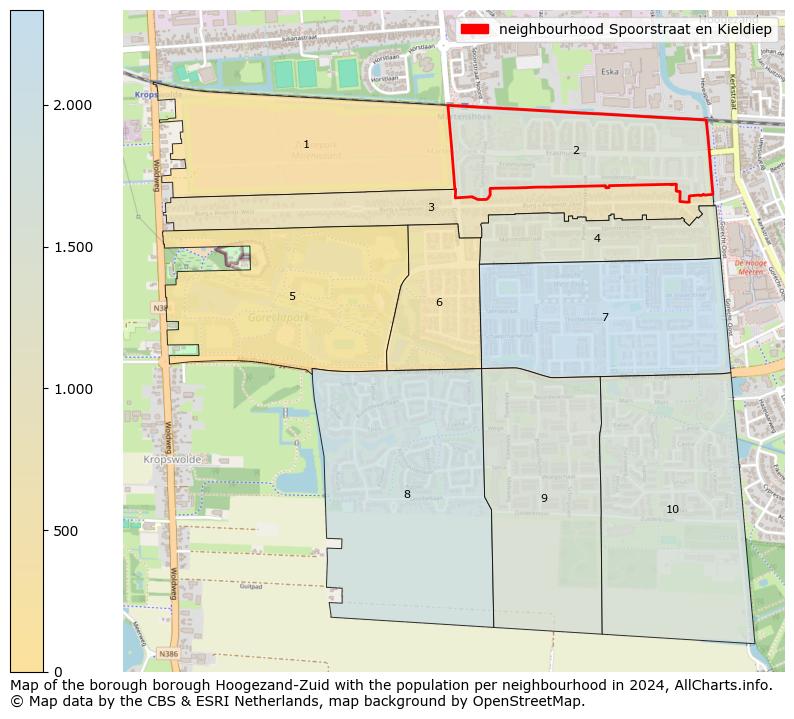 Image of the neighbourhood Spoorstraat en Kieldiep at the map. This image is used as introduction to this page. This page shows a lot of information about the population in the neighbourhood Spoorstraat en Kieldiep (such as the distribution by age groups of the residents, the composition of households, whether inhabitants are natives or Dutch with an immigration background, data about the houses (numbers, types, price development, use, type of property, ...) and more (car ownership, energy consumption, ...) based on open data from the Dutch Central Bureau of Statistics and various other sources!