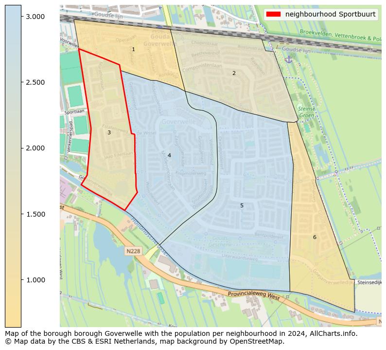 Image of the neighbourhood Sportbuurt at the map. This image is used as introduction to this page. This page shows a lot of information about the population in the neighbourhood Sportbuurt (such as the distribution by age groups of the residents, the composition of households, whether inhabitants are natives or Dutch with an immigration background, data about the houses (numbers, types, price development, use, type of property, ...) and more (car ownership, energy consumption, ...) based on open data from the Dutch Central Bureau of Statistics and various other sources!