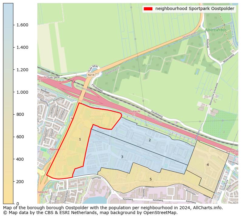 Image of the neighbourhood Sportpark Oostpolder at the map. This image is used as introduction to this page. This page shows a lot of information about the population in the neighbourhood Sportpark Oostpolder (such as the distribution by age groups of the residents, the composition of households, whether inhabitants are natives or Dutch with an immigration background, data about the houses (numbers, types, price development, use, type of property, ...) and more (car ownership, energy consumption, ...) based on open data from the Dutch Central Bureau of Statistics and various other sources!