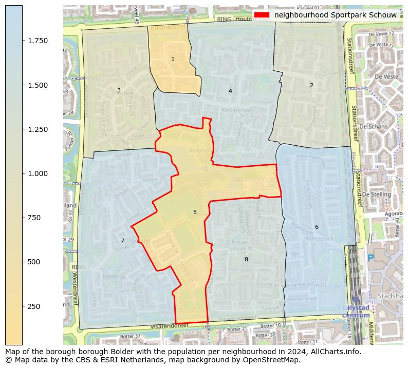 Image of the neighbourhood Sportpark Schouw at the map. This image is used as introduction to this page. This page shows a lot of information about the population in the neighbourhood Sportpark Schouw (such as the distribution by age groups of the residents, the composition of households, whether inhabitants are natives or Dutch with an immigration background, data about the houses (numbers, types, price development, use, type of property, ...) and more (car ownership, energy consumption, ...) based on open data from the Dutch Central Bureau of Statistics and various other sources!