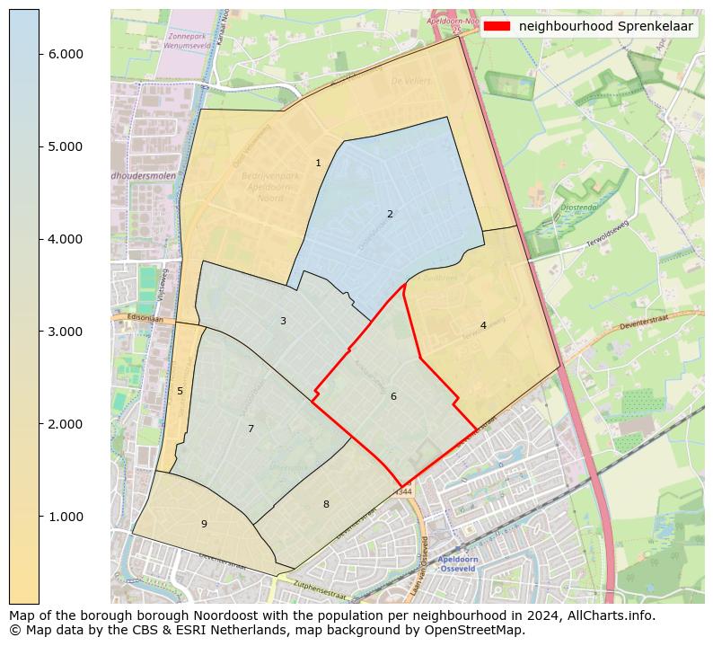 Image of the neighbourhood Sprenkelaar at the map. This image is used as introduction to this page. This page shows a lot of information about the population in the neighbourhood Sprenkelaar (such as the distribution by age groups of the residents, the composition of households, whether inhabitants are natives or Dutch with an immigration background, data about the houses (numbers, types, price development, use, type of property, ...) and more (car ownership, energy consumption, ...) based on open data from the Dutch Central Bureau of Statistics and various other sources!