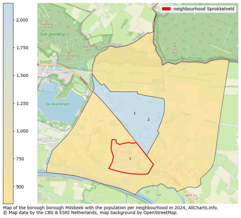 Image of the neighbourhood Sprokkelveld at the map. This image is used as introduction to this page. This page shows a lot of information about the population in the neighbourhood Sprokkelveld (such as the distribution by age groups of the residents, the composition of households, whether inhabitants are natives or Dutch with an immigration background, data about the houses (numbers, types, price development, use, type of property, ...) and more (car ownership, energy consumption, ...) based on open data from the Dutch Central Bureau of Statistics and various other sources!