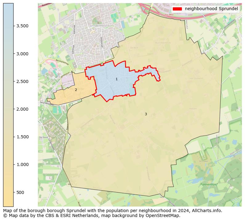 Image of the neighbourhood Sprundel at the map. This image is used as introduction to this page. This page shows a lot of information about the population in the neighbourhood Sprundel (such as the distribution by age groups of the residents, the composition of households, whether inhabitants are natives or Dutch with an immigration background, data about the houses (numbers, types, price development, use, type of property, ...) and more (car ownership, energy consumption, ...) based on open data from the Dutch Central Bureau of Statistics and various other sources!