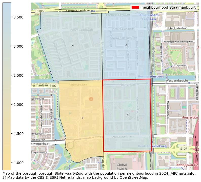 Image of the neighbourhood Staalmanbuurt at the map. This image is used as introduction to this page. This page shows a lot of information about the population in the neighbourhood Staalmanbuurt (such as the distribution by age groups of the residents, the composition of households, whether inhabitants are natives or Dutch with an immigration background, data about the houses (numbers, types, price development, use, type of property, ...) and more (car ownership, energy consumption, ...) based on open data from the Dutch Central Bureau of Statistics and various other sources!