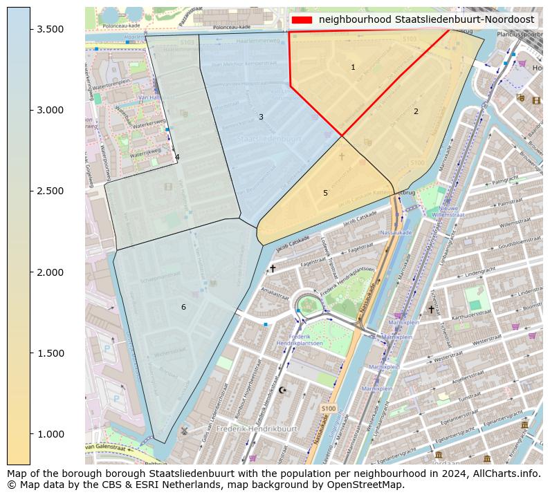 Image of the neighbourhood Staatsliedenbuurt-Noordoost at the map. This image is used as introduction to this page. This page shows a lot of information about the population in the neighbourhood Staatsliedenbuurt-Noordoost (such as the distribution by age groups of the residents, the composition of households, whether inhabitants are natives or Dutch with an immigration background, data about the houses (numbers, types, price development, use, type of property, ...) and more (car ownership, energy consumption, ...) based on open data from the Dutch Central Bureau of Statistics and various other sources!