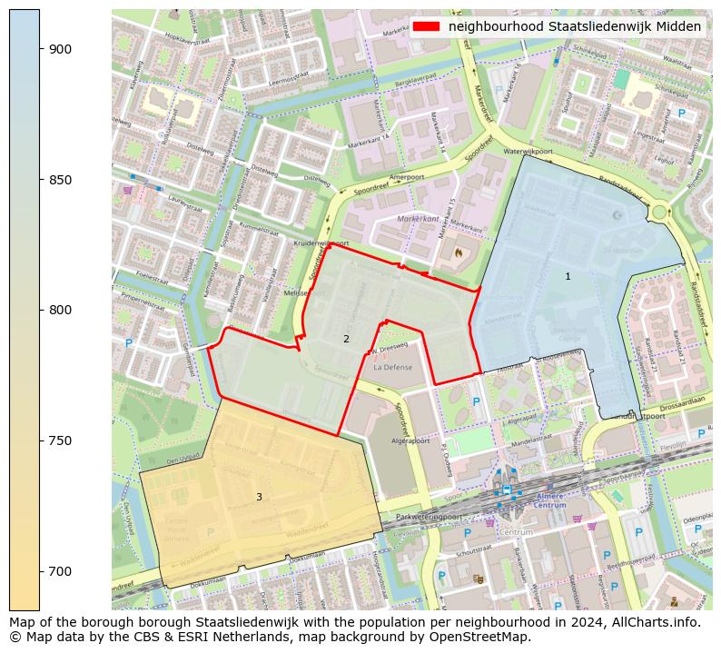 Image of the neighbourhood Staatsliedenwijk Midden at the map. This image is used as introduction to this page. This page shows a lot of information about the population in the neighbourhood Staatsliedenwijk Midden (such as the distribution by age groups of the residents, the composition of households, whether inhabitants are natives or Dutch with an immigration background, data about the houses (numbers, types, price development, use, type of property, ...) and more (car ownership, energy consumption, ...) based on open data from the Dutch Central Bureau of Statistics and various other sources!