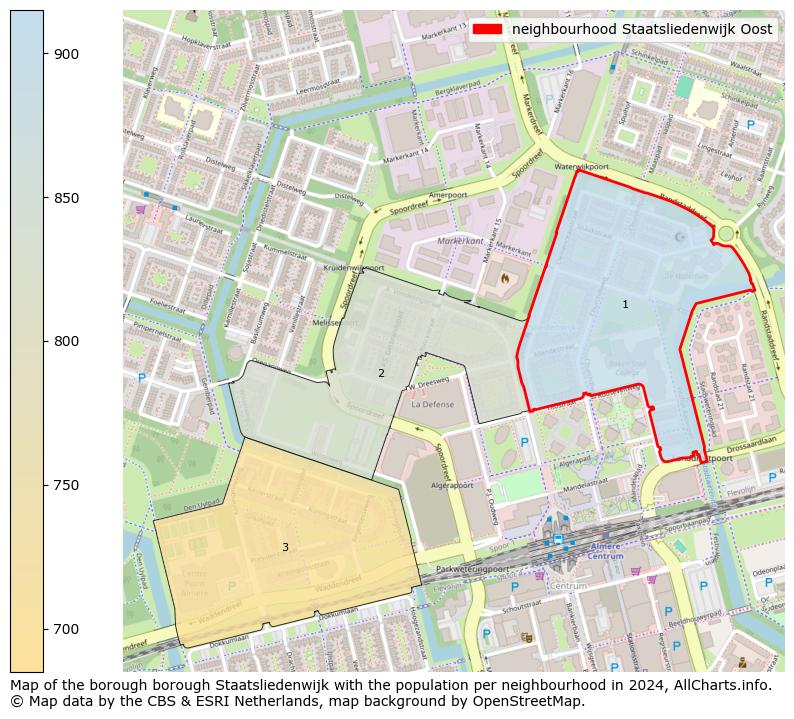 Image of the neighbourhood Staatsliedenwijk Oost at the map. This image is used as introduction to this page. This page shows a lot of information about the population in the neighbourhood Staatsliedenwijk Oost (such as the distribution by age groups of the residents, the composition of households, whether inhabitants are natives or Dutch with an immigration background, data about the houses (numbers, types, price development, use, type of property, ...) and more (car ownership, energy consumption, ...) based on open data from the Dutch Central Bureau of Statistics and various other sources!