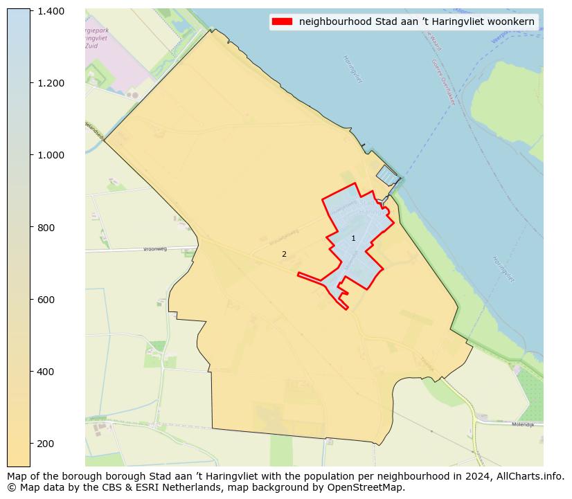 Image of the neighbourhood Stad aan ’t Haringvliet woonkern at the map. This image is used as introduction to this page. This page shows a lot of information about the population in the neighbourhood Stad aan ’t Haringvliet woonkern (such as the distribution by age groups of the residents, the composition of households, whether inhabitants are natives or Dutch with an immigration background, data about the houses (numbers, types, price development, use, type of property, ...) and more (car ownership, energy consumption, ...) based on open data from the Dutch Central Bureau of Statistics and various other sources!