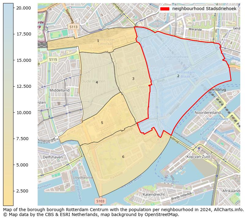 Image of the neighbourhood Stadsdriehoek at the map. This image is used as introduction to this page. This page shows a lot of information about the population in the neighbourhood Stadsdriehoek (such as the distribution by age groups of the residents, the composition of households, whether inhabitants are natives or Dutch with an immigration background, data about the houses (numbers, types, price development, use, type of property, ...) and more (car ownership, energy consumption, ...) based on open data from the Dutch Central Bureau of Statistics and various other sources!