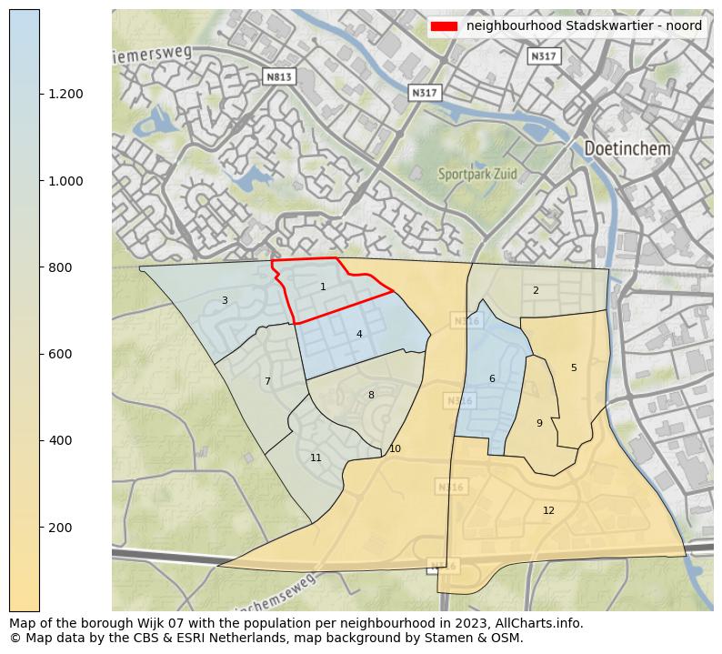 Map of the borough Wijk 07 with the population per neighbourhood in 2023. This page shows a lot of information about residents (such as the distribution by age groups, family composition, gender, native or Dutch with an immigration background, ...), homes (numbers, types, price development, use, type of property, ...) and more (car ownership, energy consumption, ...) based on open data from the Dutch Central Bureau of Statistics and various other sources!