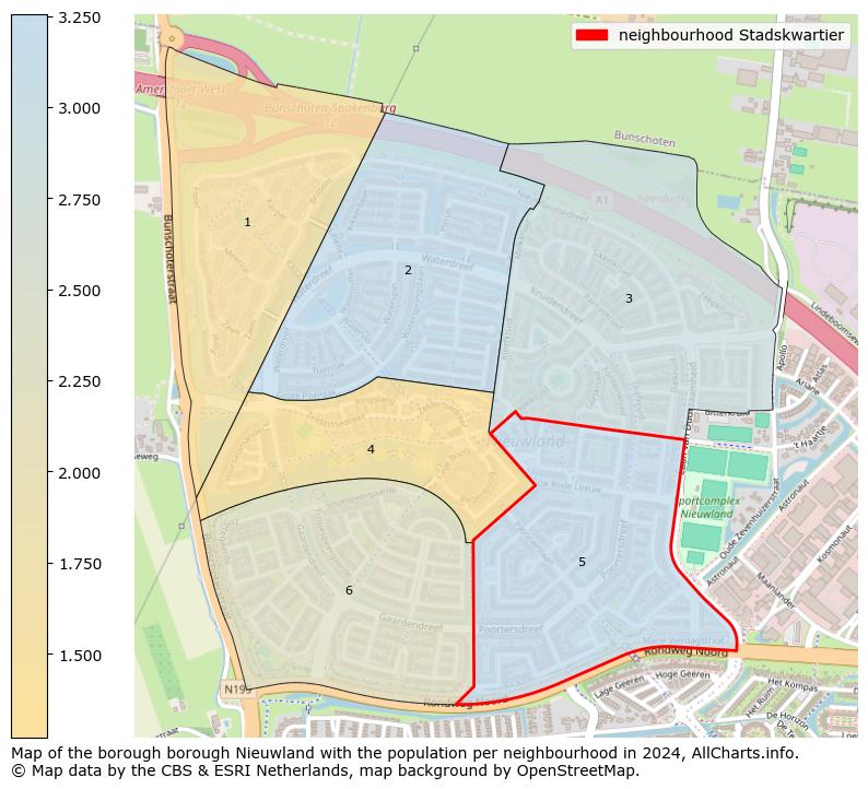 Image of the neighbourhood Stadskwartier at the map. This image is used as introduction to this page. This page shows a lot of information about the population in the neighbourhood Stadskwartier (such as the distribution by age groups of the residents, the composition of households, whether inhabitants are natives or Dutch with an immigration background, data about the houses (numbers, types, price development, use, type of property, ...) and more (car ownership, energy consumption, ...) based on open data from the Dutch Central Bureau of Statistics and various other sources!