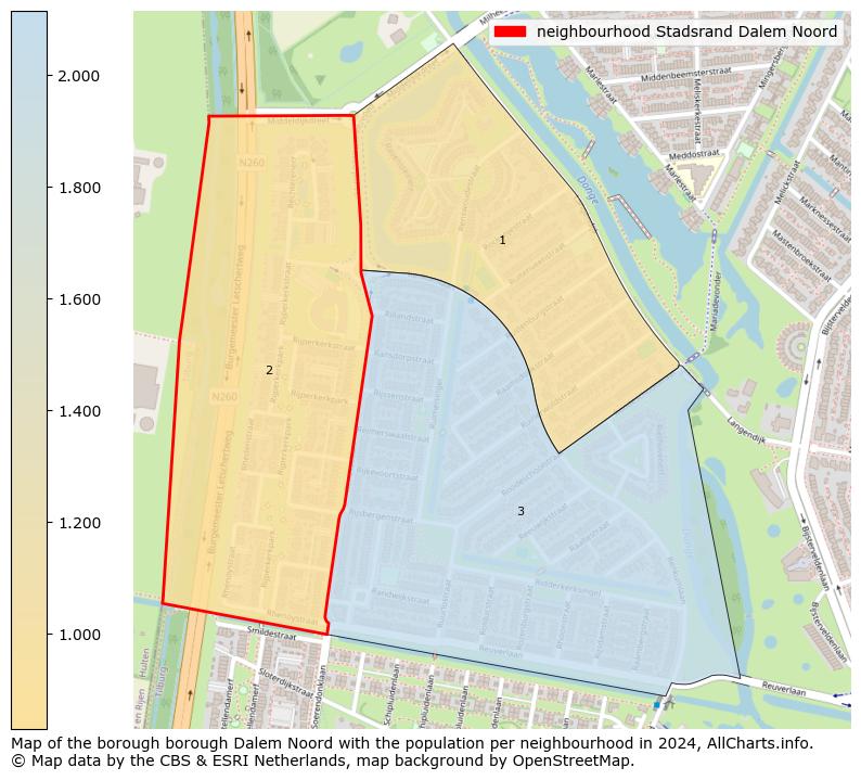 Image of the neighbourhood Stadsrand Dalem Noord at the map. This image is used as introduction to this page. This page shows a lot of information about the population in the neighbourhood Stadsrand Dalem Noord (such as the distribution by age groups of the residents, the composition of households, whether inhabitants are natives or Dutch with an immigration background, data about the houses (numbers, types, price development, use, type of property, ...) and more (car ownership, energy consumption, ...) based on open data from the Dutch Central Bureau of Statistics and various other sources!