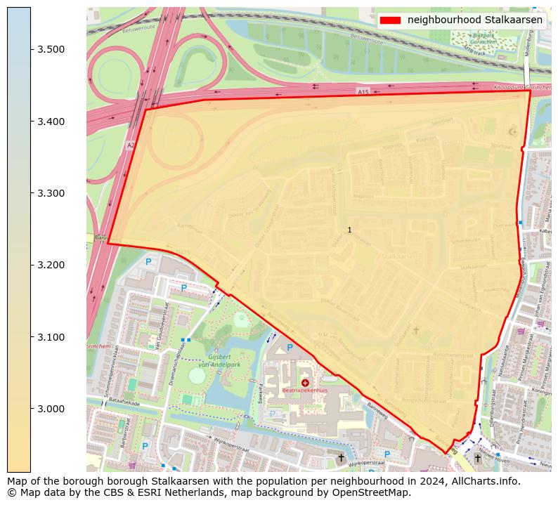 Image of the neighbourhood Stalkaarsen at the map. This image is used as introduction to this page. This page shows a lot of information about the population in the neighbourhood Stalkaarsen (such as the distribution by age groups of the residents, the composition of households, whether inhabitants are natives or Dutch with an immigration background, data about the houses (numbers, types, price development, use, type of property, ...) and more (car ownership, energy consumption, ...) based on open data from the Dutch Central Bureau of Statistics and various other sources!