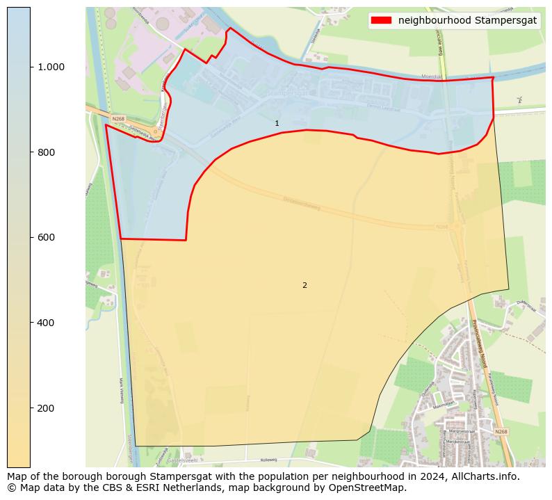 Image of the neighbourhood Stampersgat at the map. This image is used as introduction to this page. This page shows a lot of information about the population in the neighbourhood Stampersgat (such as the distribution by age groups of the residents, the composition of households, whether inhabitants are natives or Dutch with an immigration background, data about the houses (numbers, types, price development, use, type of property, ...) and more (car ownership, energy consumption, ...) based on open data from the Dutch Central Bureau of Statistics and various other sources!