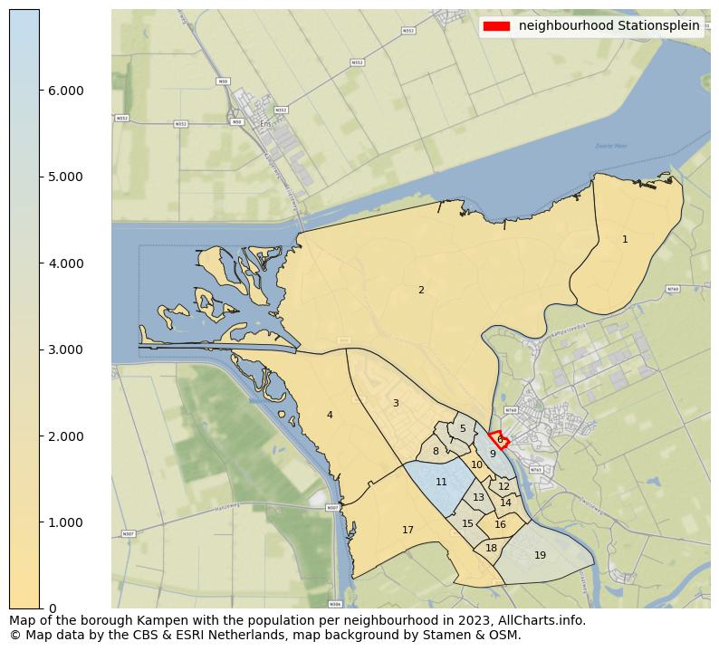 Map of the borough Kampen with the population per neighbourhood in 2022. This page shows a lot of information about residents (such as the distribution by age groups, family composition, gender, native or Dutch with an immigration background, ...), homes (numbers, types, price development, use, type of property, ...) and more (car ownership, energy consumption, ...) based on open data from the Dutch Central Bureau of Statistics and various other sources!