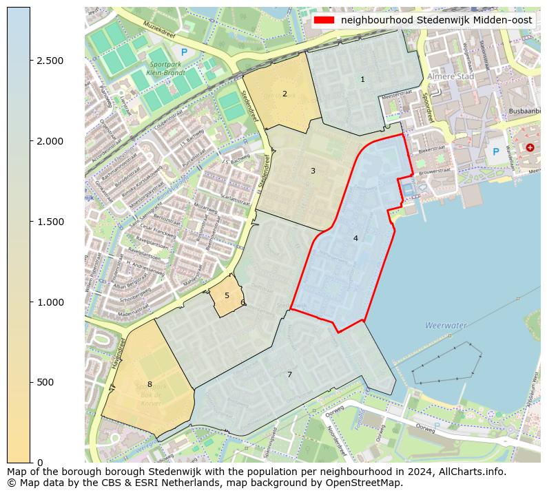 Image of the neighbourhood Stedenwijk Midden-oost at the map. This image is used as introduction to this page. This page shows a lot of information about the population in the neighbourhood Stedenwijk Midden-oost (such as the distribution by age groups of the residents, the composition of households, whether inhabitants are natives or Dutch with an immigration background, data about the houses (numbers, types, price development, use, type of property, ...) and more (car ownership, energy consumption, ...) based on open data from the Dutch Central Bureau of Statistics and various other sources!