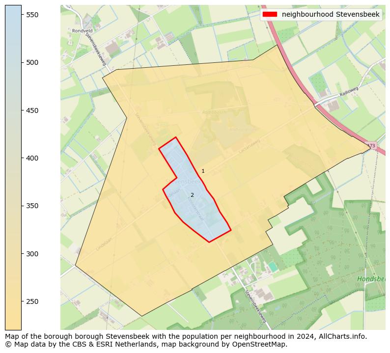 Image of the neighbourhood Stevensbeek at the map. This image is used as introduction to this page. This page shows a lot of information about the population in the neighbourhood Stevensbeek (such as the distribution by age groups of the residents, the composition of households, whether inhabitants are natives or Dutch with an immigration background, data about the houses (numbers, types, price development, use, type of property, ...) and more (car ownership, energy consumption, ...) based on open data from the Dutch Central Bureau of Statistics and various other sources!