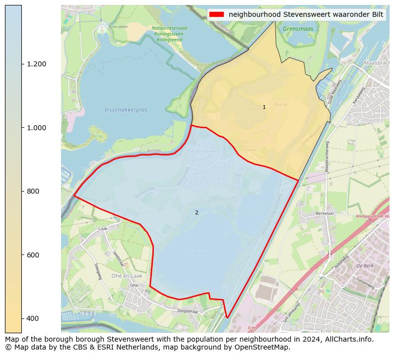 Image of the neighbourhood Stevensweert waaronder Bilt at the map. This image is used as introduction to this page. This page shows a lot of information about the population in the neighbourhood Stevensweert waaronder Bilt (such as the distribution by age groups of the residents, the composition of households, whether inhabitants are natives or Dutch with an immigration background, data about the houses (numbers, types, price development, use, type of property, ...) and more (car ownership, energy consumption, ...) based on open data from the Dutch Central Bureau of Statistics and various other sources!