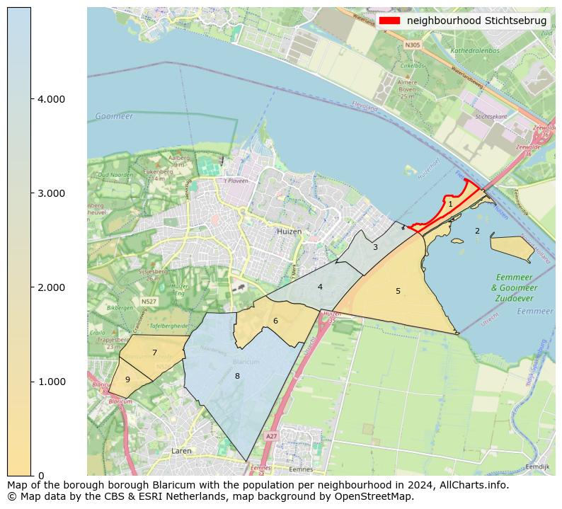 Image of the neighbourhood Stichtsebrug at the map. This image is used as introduction to this page. This page shows a lot of information about the population in the neighbourhood Stichtsebrug (such as the distribution by age groups of the residents, the composition of households, whether inhabitants are natives or Dutch with an immigration background, data about the houses (numbers, types, price development, use, type of property, ...) and more (car ownership, energy consumption, ...) based on open data from the Dutch Central Bureau of Statistics and various other sources!