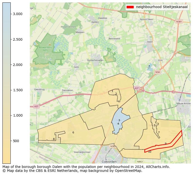 Image of the neighbourhood Stieltjeskanaal at the map. This image is used as introduction to this page. This page shows a lot of information about the population in the neighbourhood Stieltjeskanaal (such as the distribution by age groups of the residents, the composition of households, whether inhabitants are natives or Dutch with an immigration background, data about the houses (numbers, types, price development, use, type of property, ...) and more (car ownership, energy consumption, ...) based on open data from the Dutch Central Bureau of Statistics and various other sources!