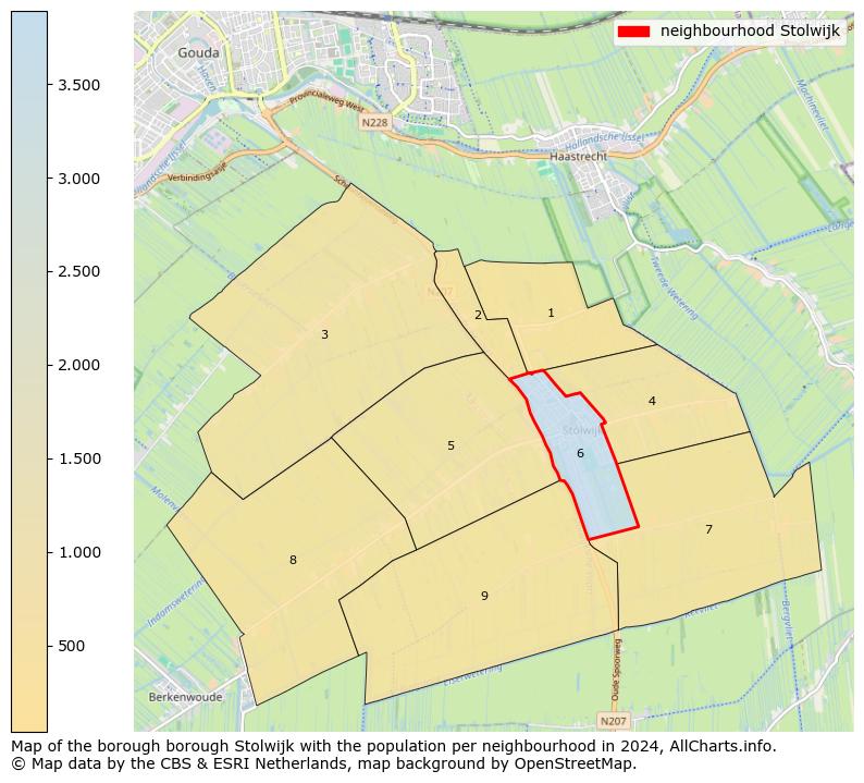 Image of the neighbourhood Stolwijk at the map. This image is used as introduction to this page. This page shows a lot of information about the population in the neighbourhood Stolwijk (such as the distribution by age groups of the residents, the composition of households, whether inhabitants are natives or Dutch with an immigration background, data about the houses (numbers, types, price development, use, type of property, ...) and more (car ownership, energy consumption, ...) based on open data from the Dutch Central Bureau of Statistics and various other sources!