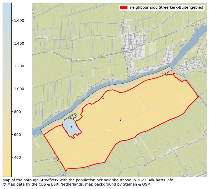 Map of the borough Streefkerk with the population per neighbourhood in 2023. This page shows a lot of information about residents (such as the distribution by age groups, family composition, gender, native or Dutch with an immigration background, ...), homes (numbers, types, price development, use, type of property, ...) and more (car ownership, energy consumption, ...) based on open data from the Dutch Central Bureau of Statistics and various other sources!