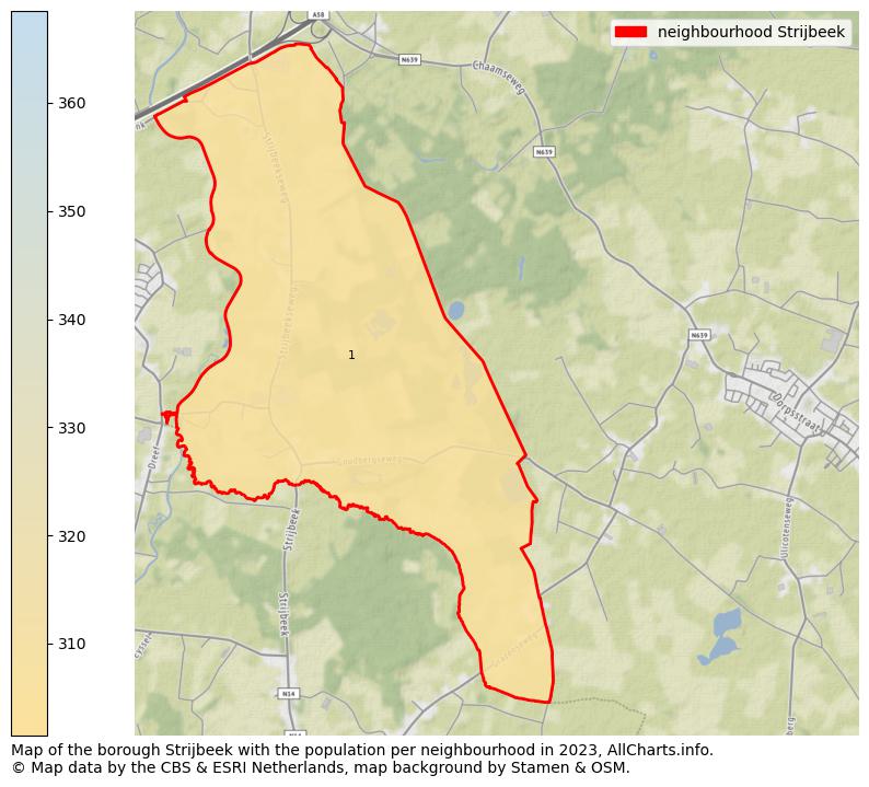 Map of the borough Strijbeek with the population per neighbourhood in 2023. This page shows a lot of information about residents (such as the distribution by age groups, family composition, gender, native or Dutch with an immigration background, ...), homes (numbers, types, price development, use, type of property, ...) and more (car ownership, energy consumption, ...) based on open data from the Dutch Central Bureau of Statistics and various other sources!