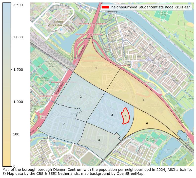 Image of the neighbourhood Studentenflats Rode Kruislaan at the map. This image is used as introduction to this page. This page shows a lot of information about the population in the neighbourhood Studentenflats Rode Kruislaan (such as the distribution by age groups of the residents, the composition of households, whether inhabitants are natives or Dutch with an immigration background, data about the houses (numbers, types, price development, use, type of property, ...) and more (car ownership, energy consumption, ...) based on open data from the Dutch Central Bureau of Statistics and various other sources!