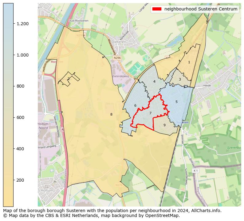 Image of the neighbourhood Susteren Centrum at the map. This image is used as introduction to this page. This page shows a lot of information about the population in the neighbourhood Susteren Centrum (such as the distribution by age groups of the residents, the composition of households, whether inhabitants are natives or Dutch with an immigration background, data about the houses (numbers, types, price development, use, type of property, ...) and more (car ownership, energy consumption, ...) based on open data from the Dutch Central Bureau of Statistics and various other sources!