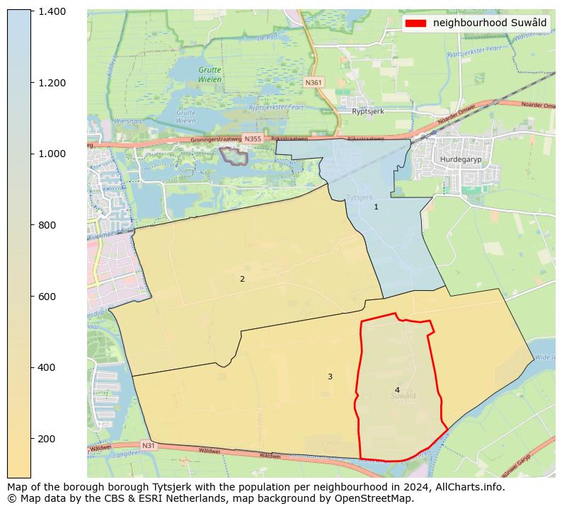 Image of the neighbourhood Suwâld at the map. This image is used as introduction to this page. This page shows a lot of information about the population in the neighbourhood Suwâld (such as the distribution by age groups of the residents, the composition of households, whether inhabitants are natives or Dutch with an immigration background, data about the houses (numbers, types, price development, use, type of property, ...) and more (car ownership, energy consumption, ...) based on open data from the Dutch Central Bureau of Statistics and various other sources!