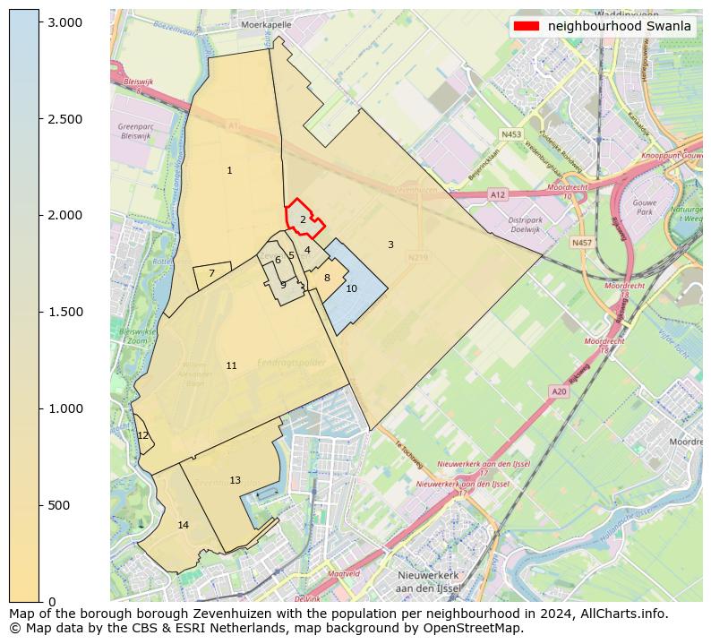 Image of the neighbourhood Swanla at the map. This image is used as introduction to this page. This page shows a lot of information about the population in the neighbourhood Swanla (such as the distribution by age groups of the residents, the composition of households, whether inhabitants are natives or Dutch with an immigration background, data about the houses (numbers, types, price development, use, type of property, ...) and more (car ownership, energy consumption, ...) based on open data from the Dutch Central Bureau of Statistics and various other sources!