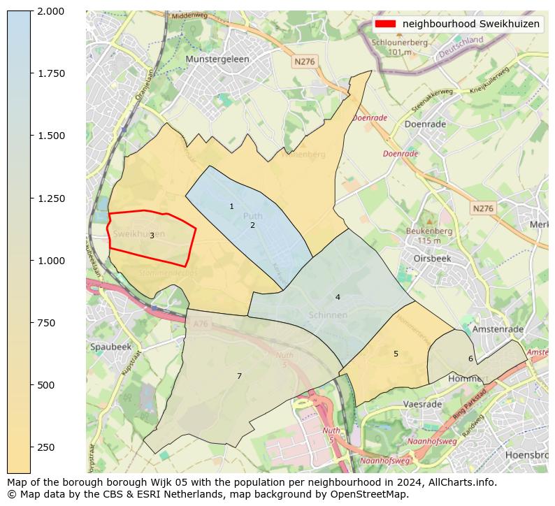 Image of the neighbourhood Sweikhuizen at the map. This image is used as introduction to this page. This page shows a lot of information about the population in the neighbourhood Sweikhuizen (such as the distribution by age groups of the residents, the composition of households, whether inhabitants are natives or Dutch with an immigration background, data about the houses (numbers, types, price development, use, type of property, ...) and more (car ownership, energy consumption, ...) based on open data from the Dutch Central Bureau of Statistics and various other sources!