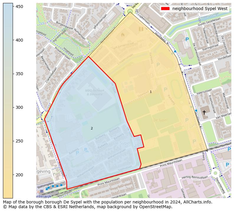 Image of the neighbourhood Sypel West at the map. This image is used as introduction to this page. This page shows a lot of information about the population in the neighbourhood Sypel West (such as the distribution by age groups of the residents, the composition of households, whether inhabitants are natives or Dutch with an immigration background, data about the houses (numbers, types, price development, use, type of property, ...) and more (car ownership, energy consumption, ...) based on open data from the Dutch Central Bureau of Statistics and various other sources!