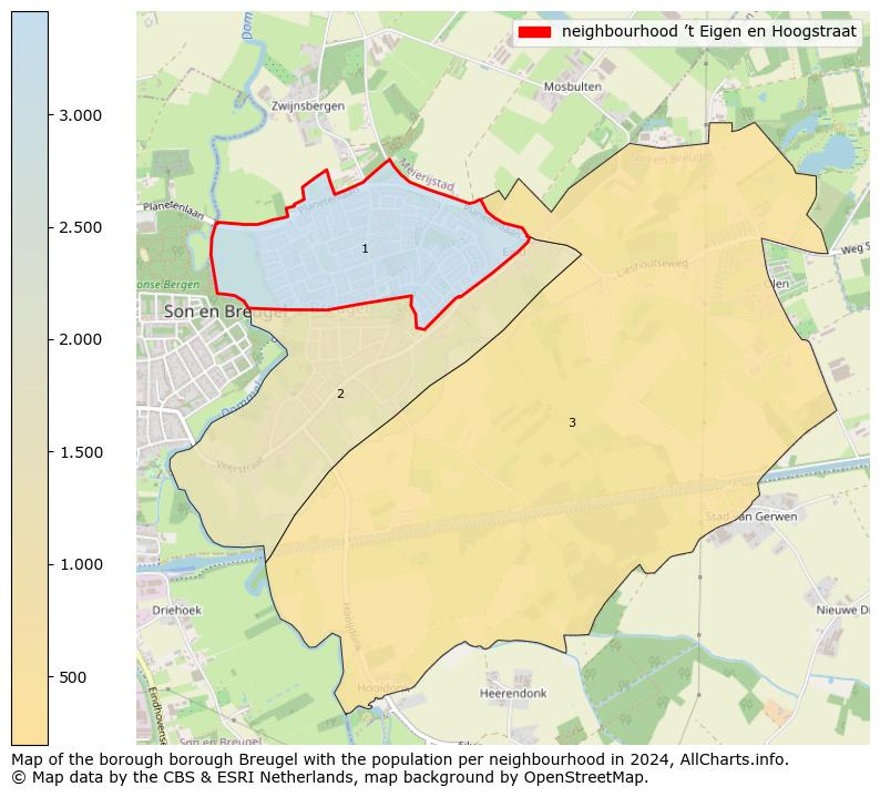 Image of the neighbourhood ’t Eigen en Hoogstraat at the map. This image is used as introduction to this page. This page shows a lot of information about the population in the neighbourhood ’t Eigen en Hoogstraat (such as the distribution by age groups of the residents, the composition of households, whether inhabitants are natives or Dutch with an immigration background, data about the houses (numbers, types, price development, use, type of property, ...) and more (car ownership, energy consumption, ...) based on open data from the Dutch Central Bureau of Statistics and various other sources!