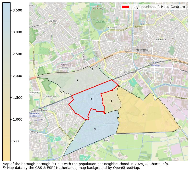 Image of the neighbourhood ’t Hout-Centrum at the map. This image is used as introduction to this page. This page shows a lot of information about the population in the neighbourhood ’t Hout-Centrum (such as the distribution by age groups of the residents, the composition of households, whether inhabitants are natives or Dutch with an immigration background, data about the houses (numbers, types, price development, use, type of property, ...) and more (car ownership, energy consumption, ...) based on open data from the Dutch Central Bureau of Statistics and various other sources!