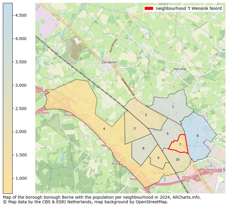 Image of the neighbourhood ’t Wensink Noord at the map. This image is used as introduction to this page. This page shows a lot of information about the population in the neighbourhood ’t Wensink Noord (such as the distribution by age groups of the residents, the composition of households, whether inhabitants are natives or Dutch with an immigration background, data about the houses (numbers, types, price development, use, type of property, ...) and more (car ownership, energy consumption, ...) based on open data from the Dutch Central Bureau of Statistics and various other sources!