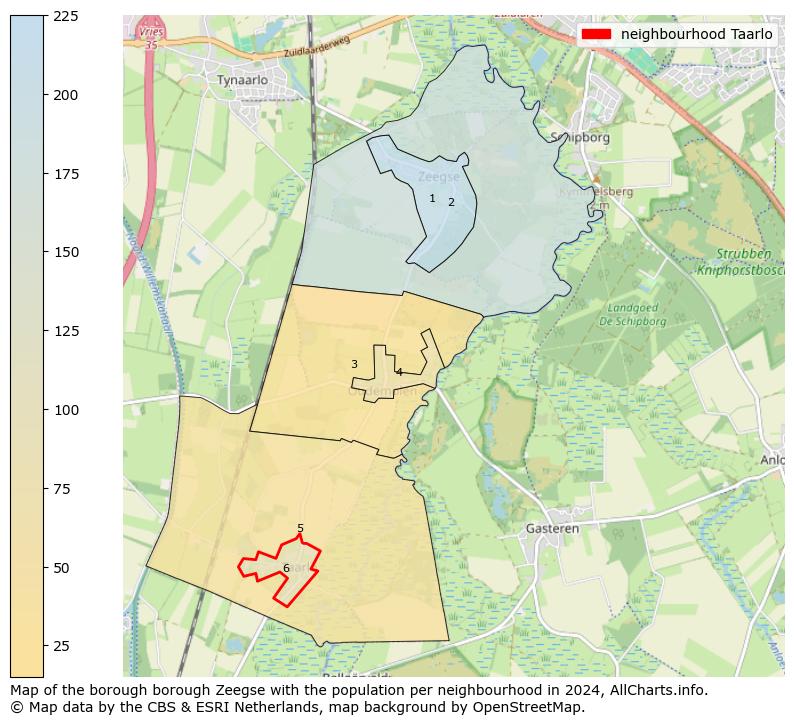 Image of the neighbourhood Taarlo at the map. This image is used as introduction to this page. This page shows a lot of information about the population in the neighbourhood Taarlo (such as the distribution by age groups of the residents, the composition of households, whether inhabitants are natives or Dutch with an immigration background, data about the houses (numbers, types, price development, use, type of property, ...) and more (car ownership, energy consumption, ...) based on open data from the Dutch Central Bureau of Statistics and various other sources!