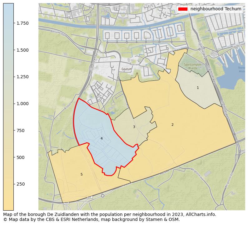 Map of the borough De Zuidlanden with the population per neighbourhood in 2023. This page shows a lot of information about residents (such as the distribution by age groups, family composition, gender, native or Dutch with an immigration background, ...), homes (numbers, types, price development, use, type of property, ...) and more (car ownership, energy consumption, ...) based on open data from the Dutch Central Bureau of Statistics and various other sources!