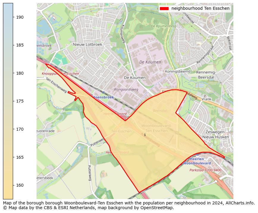 Image of the neighbourhood Ten Esschen at the map. This image is used as introduction to this page. This page shows a lot of information about the population in the neighbourhood Ten Esschen (such as the distribution by age groups of the residents, the composition of households, whether inhabitants are natives or Dutch with an immigration background, data about the houses (numbers, types, price development, use, type of property, ...) and more (car ownership, energy consumption, ...) based on open data from the Dutch Central Bureau of Statistics and various other sources!