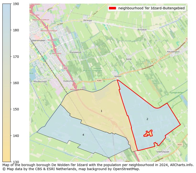 Image of the neighbourhood Ter Idzard-Buitengebied at the map. This image is used as introduction to this page. This page shows a lot of information about the population in the neighbourhood Ter Idzard-Buitengebied (such as the distribution by age groups of the residents, the composition of households, whether inhabitants are natives or Dutch with an immigration background, data about the houses (numbers, types, price development, use, type of property, ...) and more (car ownership, energy consumption, ...) based on open data from the Dutch Central Bureau of Statistics and various other sources!