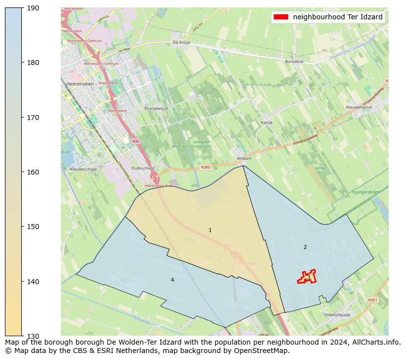 Image of the neighbourhood Ter Idzard at the map. This image is used as introduction to this page. This page shows a lot of information about the population in the neighbourhood Ter Idzard (such as the distribution by age groups of the residents, the composition of households, whether inhabitants are natives or Dutch with an immigration background, data about the houses (numbers, types, price development, use, type of property, ...) and more (car ownership, energy consumption, ...) based on open data from the Dutch Central Bureau of Statistics and various other sources!