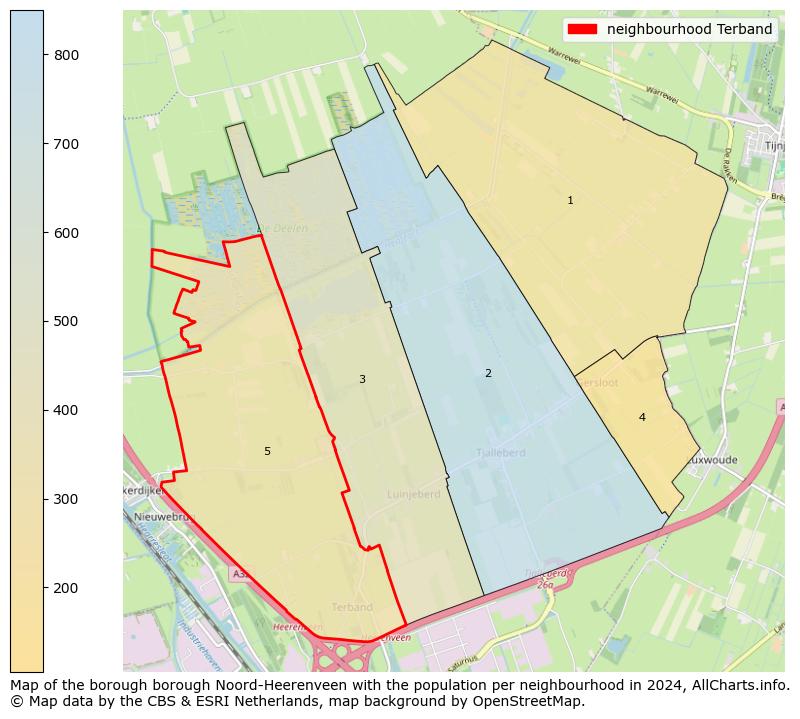 Image of the neighbourhood Terband at the map. This image is used as introduction to this page. This page shows a lot of information about the population in the neighbourhood Terband (such as the distribution by age groups of the residents, the composition of households, whether inhabitants are natives or Dutch with an immigration background, data about the houses (numbers, types, price development, use, type of property, ...) and more (car ownership, energy consumption, ...) based on open data from the Dutch Central Bureau of Statistics and various other sources!