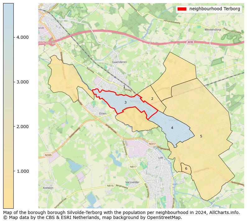 Image of the neighbourhood Terborg at the map. This image is used as introduction to this page. This page shows a lot of information about the population in the neighbourhood Terborg (such as the distribution by age groups of the residents, the composition of households, whether inhabitants are natives or Dutch with an immigration background, data about the houses (numbers, types, price development, use, type of property, ...) and more (car ownership, energy consumption, ...) based on open data from the Dutch Central Bureau of Statistics and various other sources!