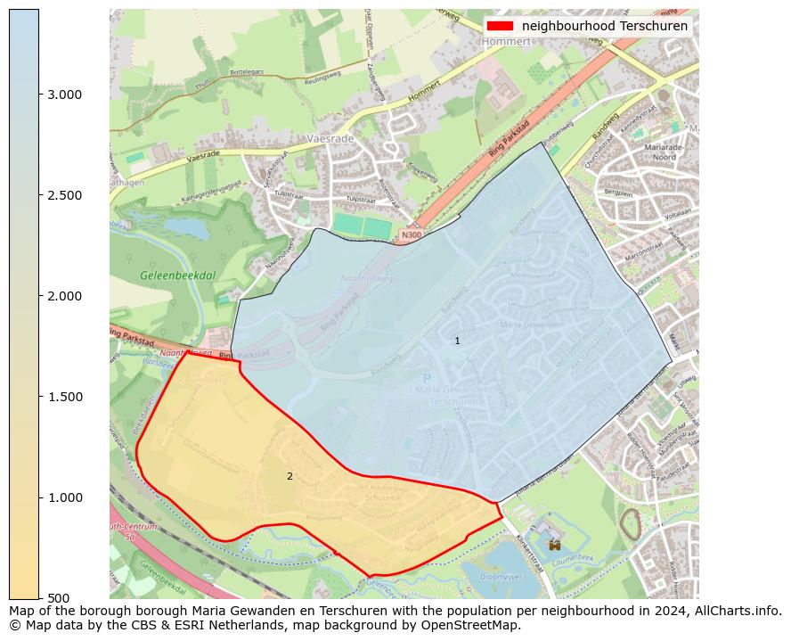 Image of the neighbourhood Terschuren at the map. This image is used as introduction to this page. This page shows a lot of information about the population in the neighbourhood Terschuren (such as the distribution by age groups of the residents, the composition of households, whether inhabitants are natives or Dutch with an immigration background, data about the houses (numbers, types, price development, use, type of property, ...) and more (car ownership, energy consumption, ...) based on open data from the Dutch Central Bureau of Statistics and various other sources!