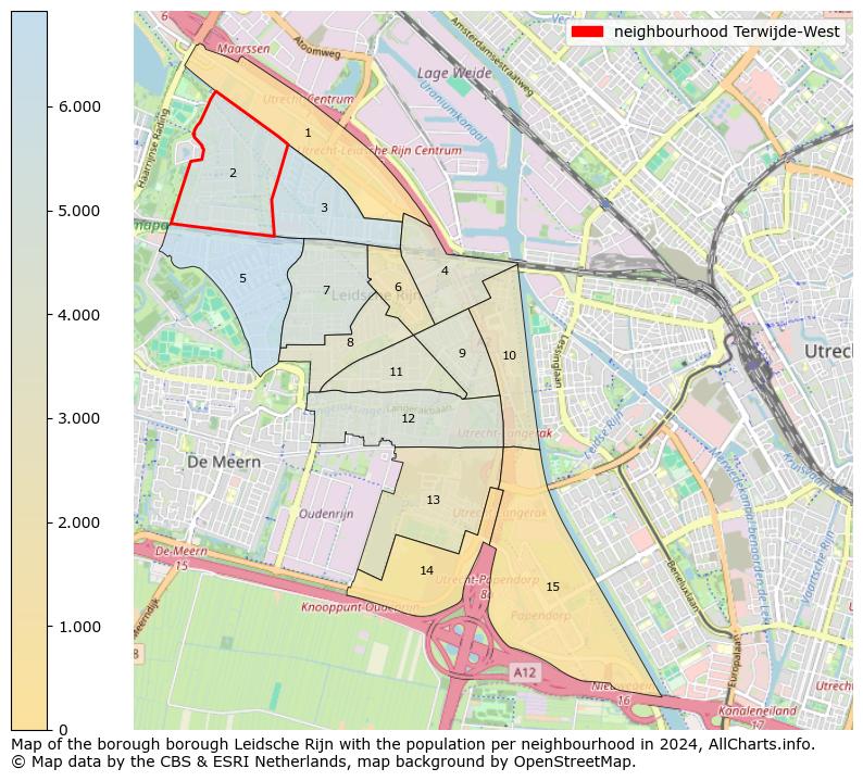 Image of the neighbourhood Terwijde-West at the map. This image is used as introduction to this page. This page shows a lot of information about the population in the neighbourhood Terwijde-West (such as the distribution by age groups of the residents, the composition of households, whether inhabitants are natives or Dutch with an immigration background, data about the houses (numbers, types, price development, use, type of property, ...) and more (car ownership, energy consumption, ...) based on open data from the Dutch Central Bureau of Statistics and various other sources!