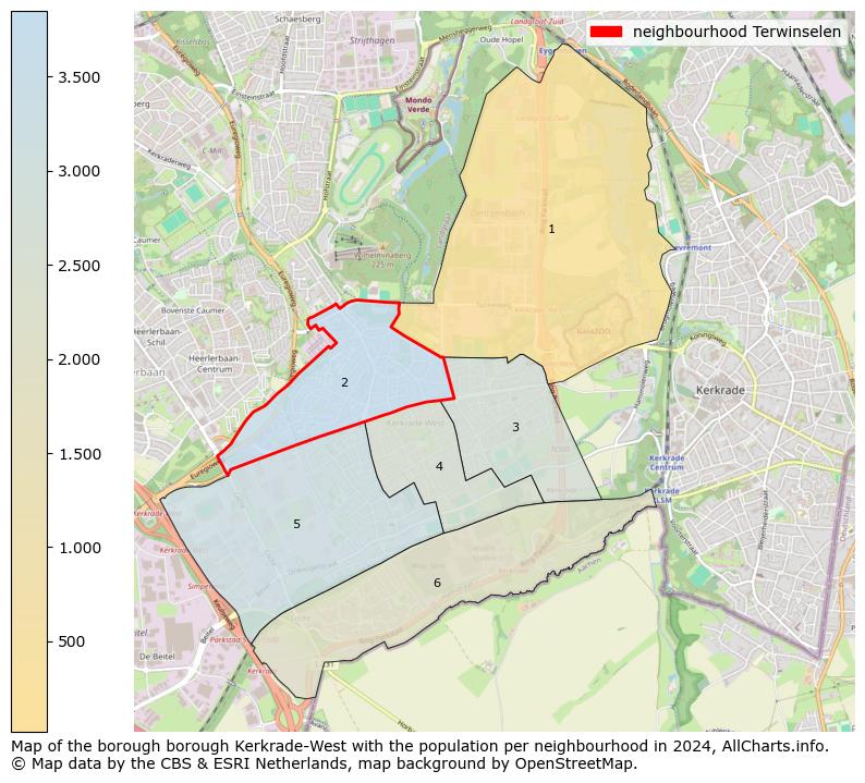 Image of the neighbourhood Terwinselen at the map. This image is used as introduction to this page. This page shows a lot of information about the population in the neighbourhood Terwinselen (such as the distribution by age groups of the residents, the composition of households, whether inhabitants are natives or Dutch with an immigration background, data about the houses (numbers, types, price development, use, type of property, ...) and more (car ownership, energy consumption, ...) based on open data from the Dutch Central Bureau of Statistics and various other sources!