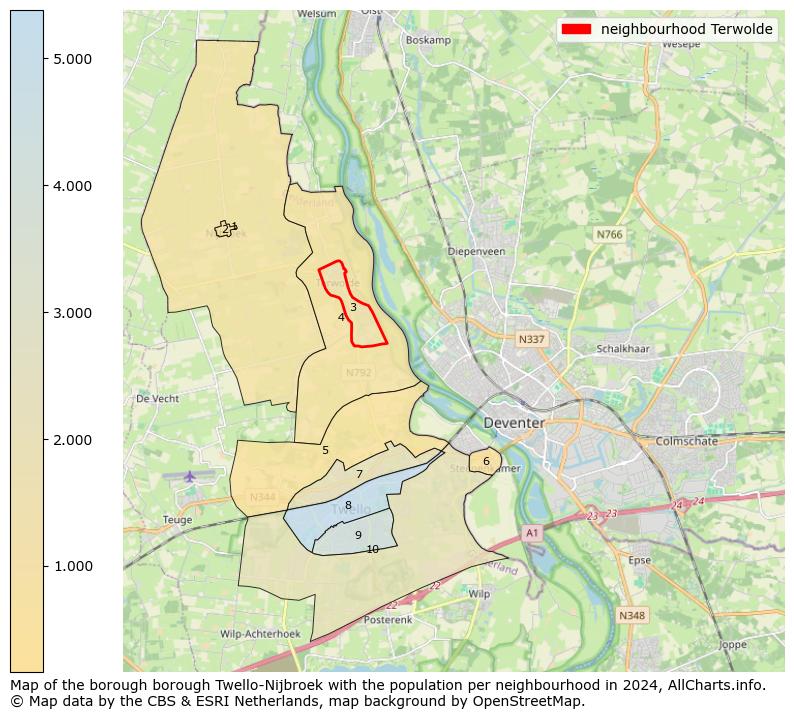 Image of the neighbourhood Terwolde at the map. This image is used as introduction to this page. This page shows a lot of information about the population in the neighbourhood Terwolde (such as the distribution by age groups of the residents, the composition of households, whether inhabitants are natives or Dutch with an immigration background, data about the houses (numbers, types, price development, use, type of property, ...) and more (car ownership, energy consumption, ...) based on open data from the Dutch Central Bureau of Statistics and various other sources!