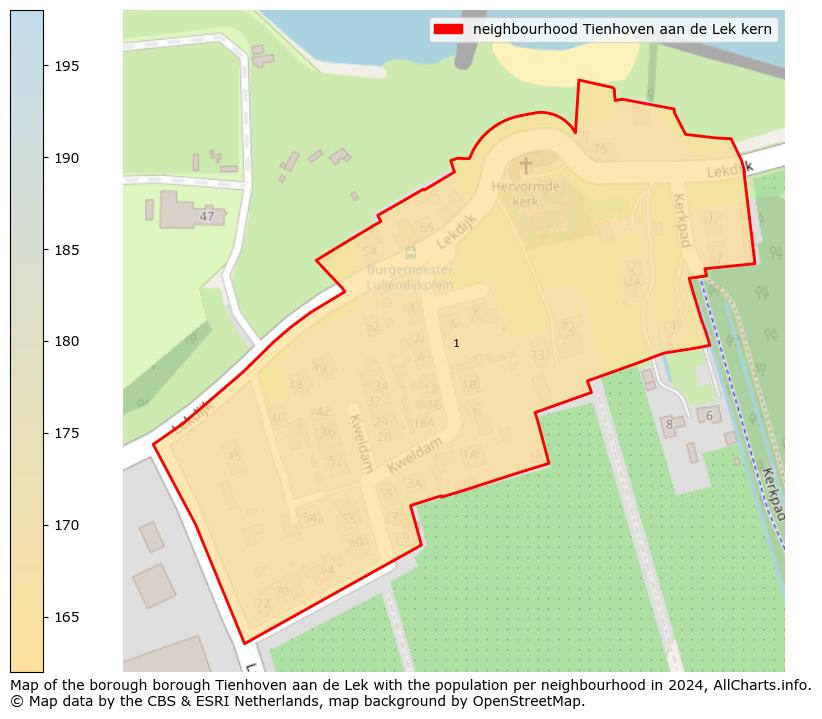 Image of the neighbourhood Tienhoven aan de Lek kern at the map. This image is used as introduction to this page. This page shows a lot of information about the population in the neighbourhood Tienhoven aan de Lek kern (such as the distribution by age groups of the residents, the composition of households, whether inhabitants are natives or Dutch with an immigration background, data about the houses (numbers, types, price development, use, type of property, ...) and more (car ownership, energy consumption, ...) based on open data from the Dutch Central Bureau of Statistics and various other sources!